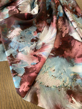 Load image into Gallery viewer, Seta twill colori azzurro marrone: 49€/mt