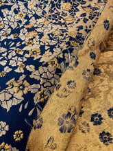 Load image into Gallery viewer, Jacquard misto seta giallo nero disegno degrade: €54/mtl