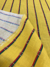Load image into Gallery viewer, Lino giallo con le cinture rosso verde: 32€/m