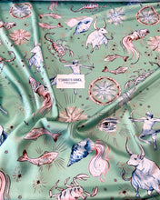 Carica l'immagine nel visualizzatore di Gallery, Twill color Tiffany con costellazioni: 16€/m