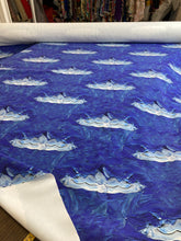 Carica l&#39;immagine nel visualizzatore di Gallery, Lycra blu con nuvole : 25€/m
