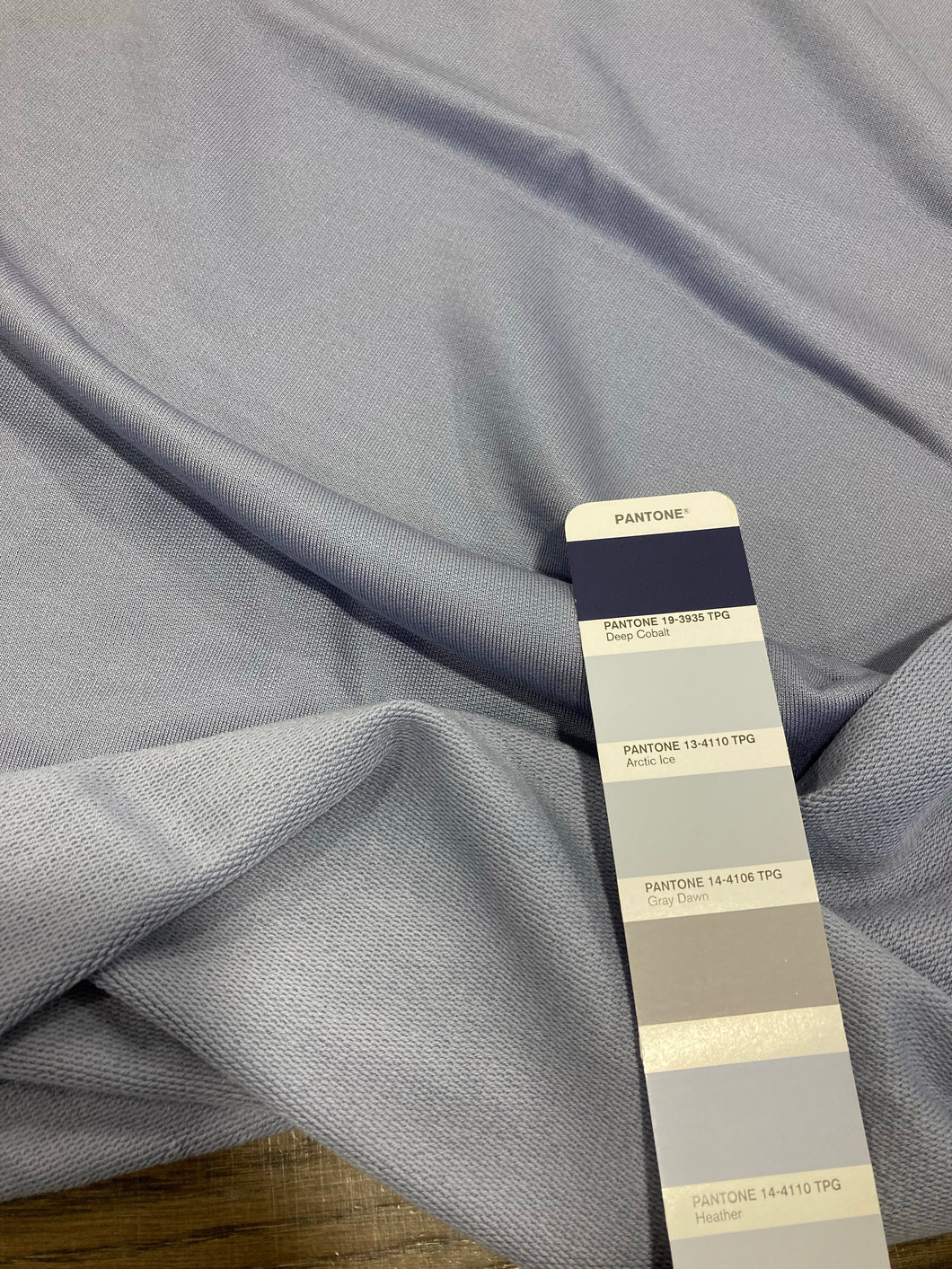 Felpa seta cotone grigio-azzurro : 25€/m