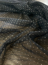 Load image into Gallery viewer, Tulle nero con brillantini : 16€/m
